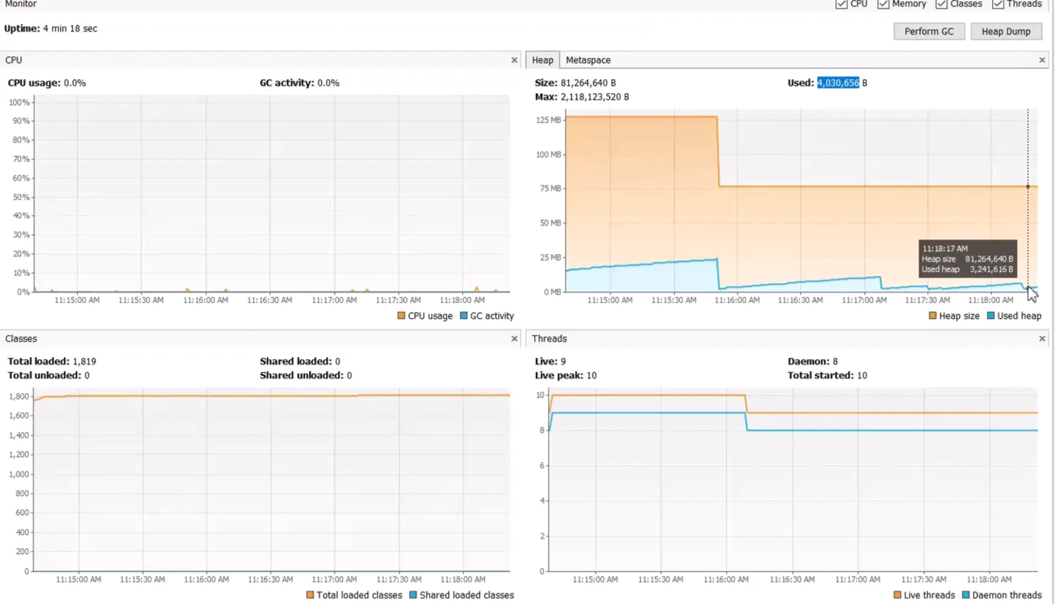 Java Visual VM monitoring